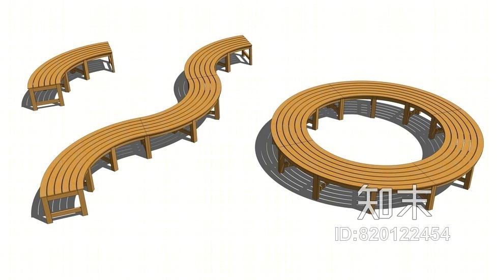 户外坐凳SU模型下载【ID:820122454】