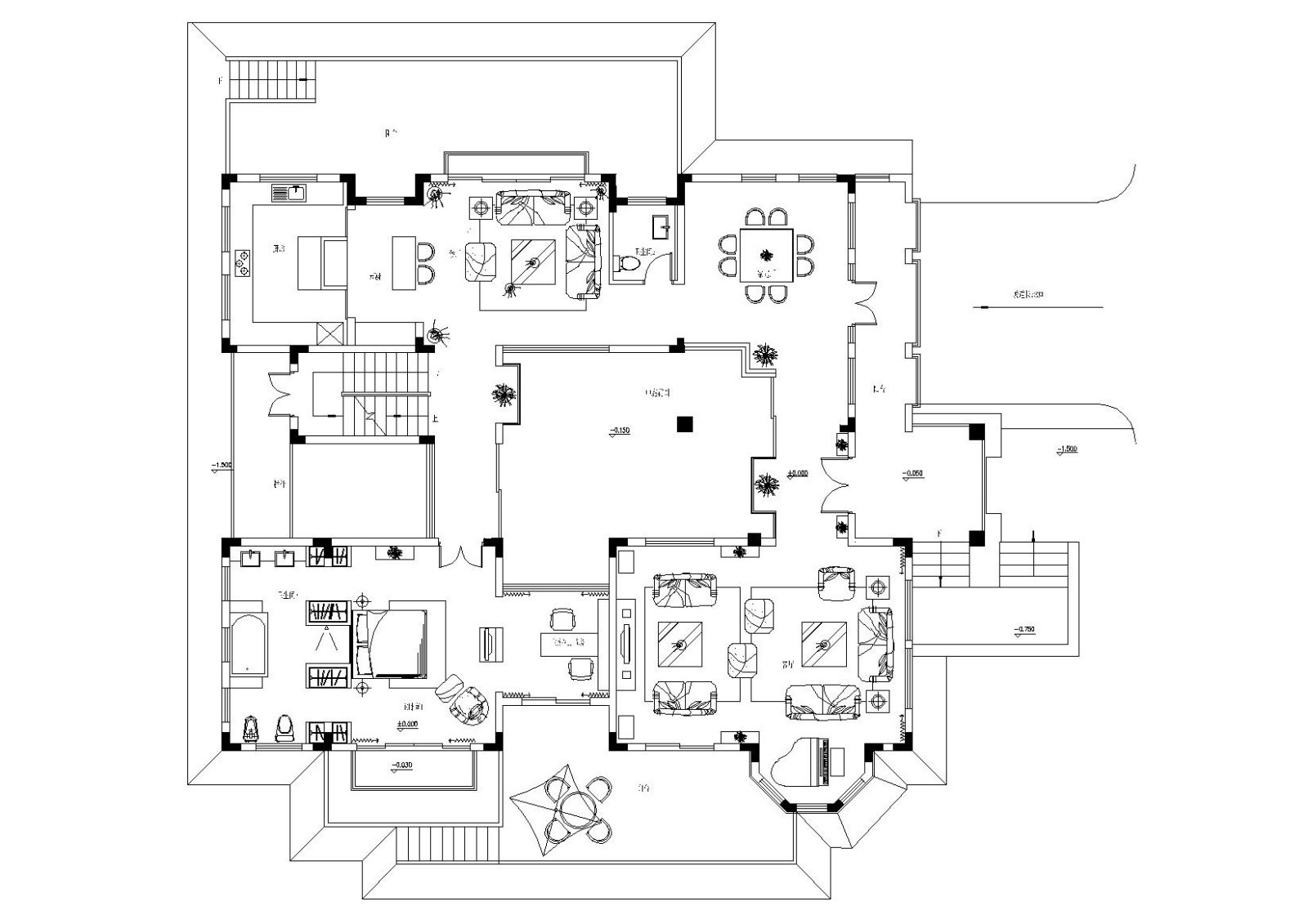 [成都]高文安_高山流水样板间施工图+实景图施工图下载【ID:160141192】