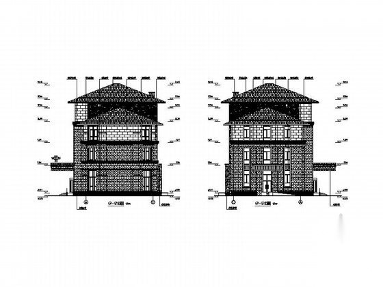 [大连]四层温泉酒店接待中心建筑施工图cad施工图下载【ID:164865185】