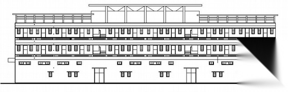 某乡村三层综合楼建筑施工图cad施工图下载【ID:149571120】