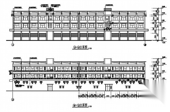 某乡村三层综合楼建筑施工图cad施工图下载【ID:149571120】