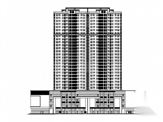 [福建]现代风格商业广场建筑施工图（包含所有楼栋图纸...cad施工图下载【ID:166552187】