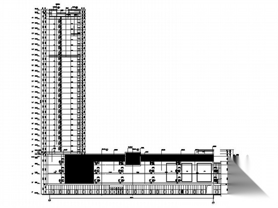 [福建]现代风格商业广场建筑施工图（包含所有楼栋图纸...cad施工图下载【ID:166552187】