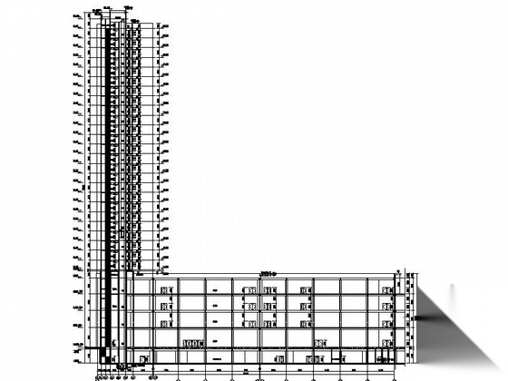 [福建]现代风格商业广场建筑施工图（包含所有楼栋图纸...cad施工图下载【ID:166552187】