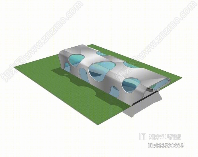 地下车库出入口SU模型下载【ID:633530605】