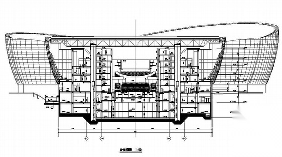 某东方艺术中心主体建筑施工图cad施工图下载【ID:166068129】