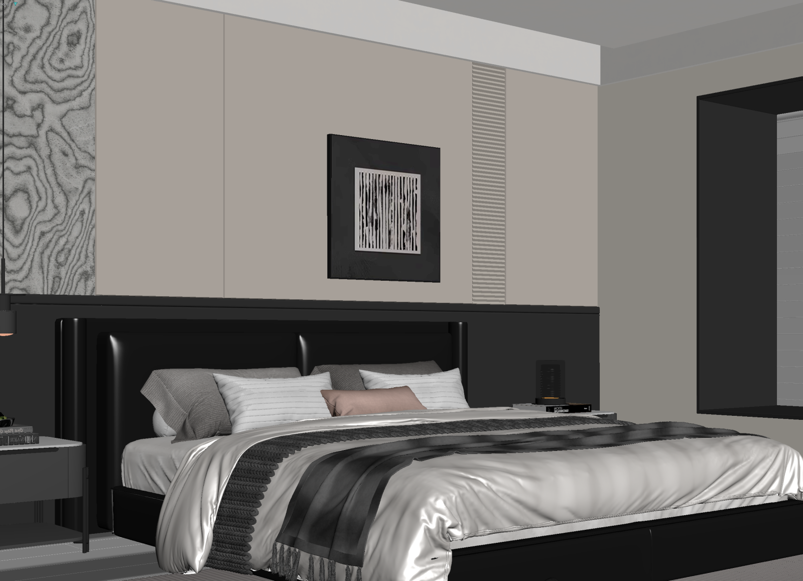 现代酒店客房3D模型下载【ID:1215170865】