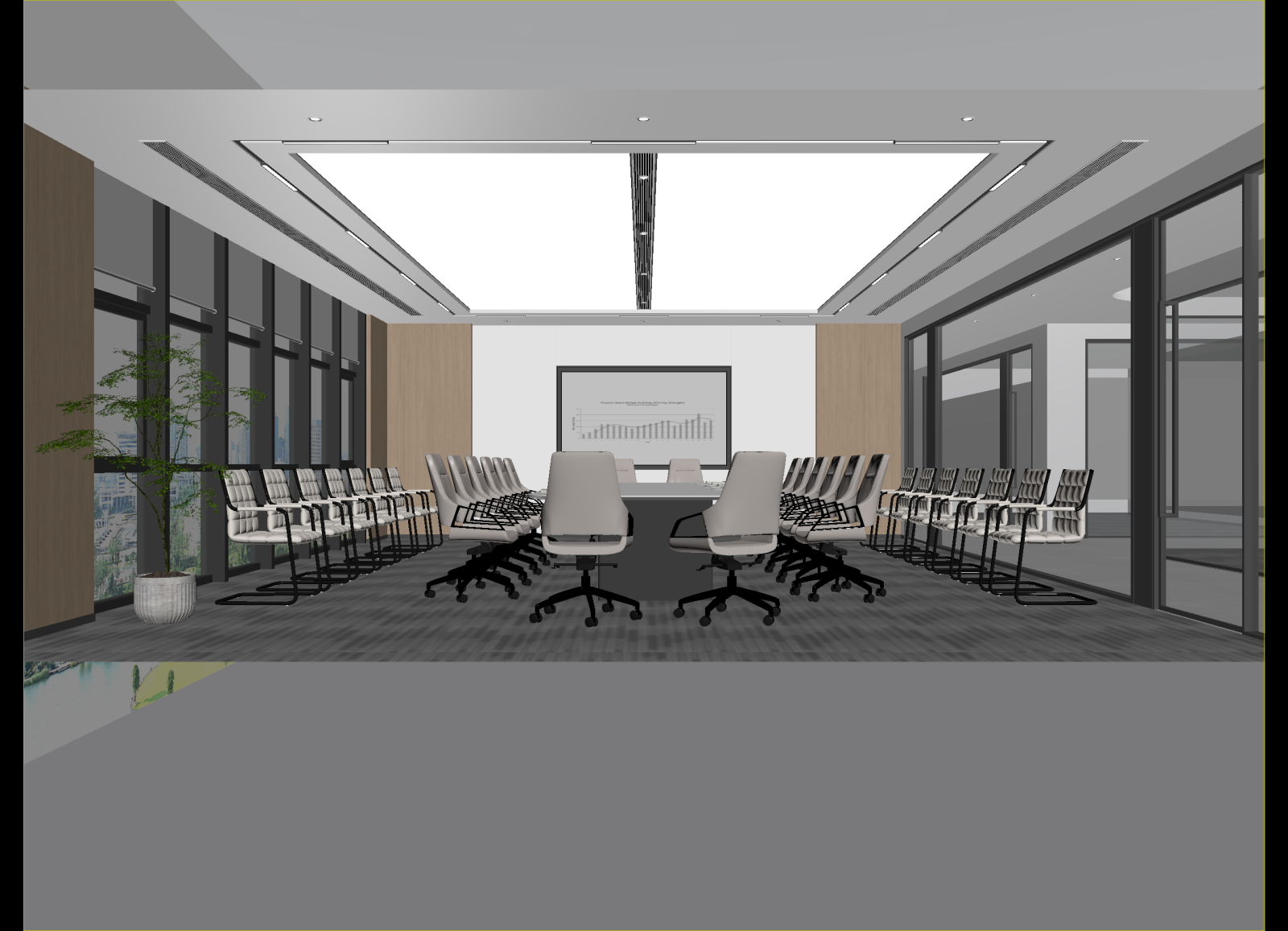 现代会议室3D模型下载【ID:1214300942】