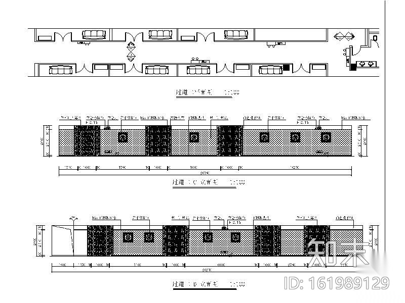 某大酒店酒楼装修图（含效果）cad施工图下载【ID:161989129】