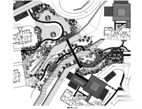 [福建]全能社区居住展示区总体景观设计施工图cad施工图下载【ID:161084161】