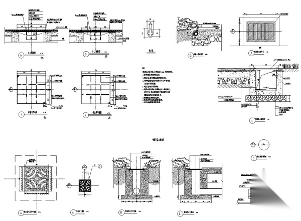 [福建]全能社区居住展示区总体景观设计施工图cad施工图下载【ID:161084161】