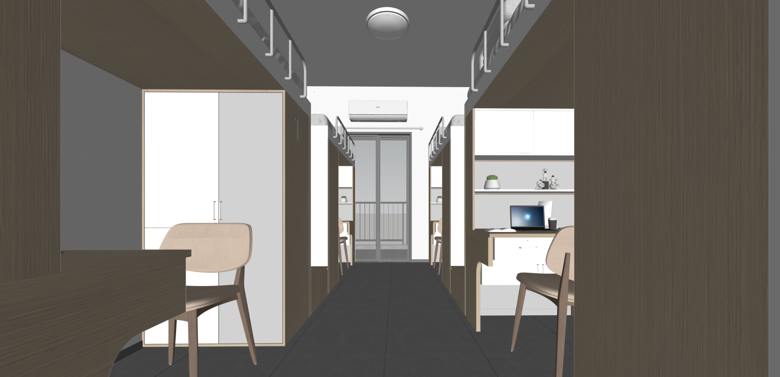 现代宿舍SU模型下载【ID:1216032343】