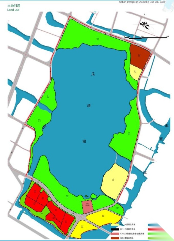 [浙江]“一轴一湖”城市设计之滨海环湖设计方案cad施工图下载【ID:161036109】