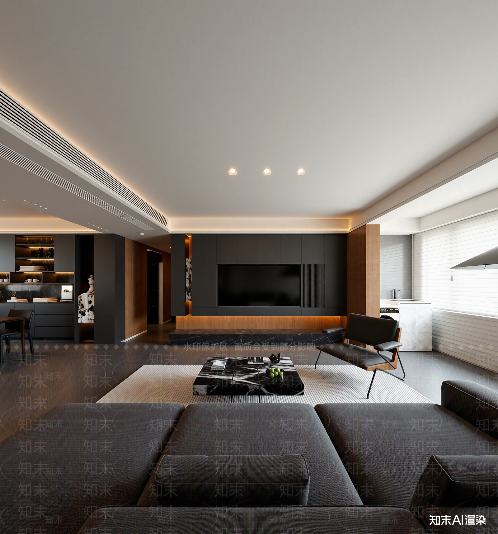 现代客餐厅3D模型下载【ID:1221680367】