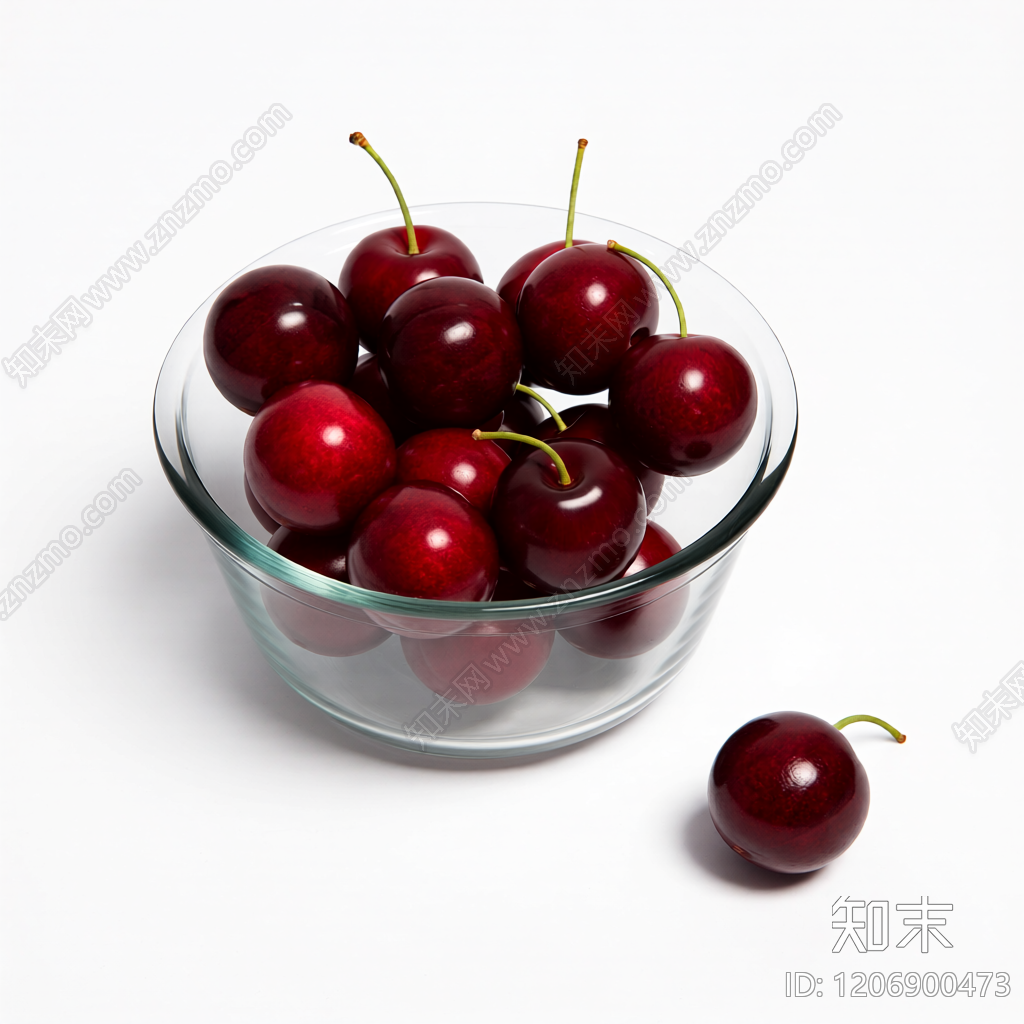 樱桃盆栽装饰品3D模型下载【ID:1206900473】