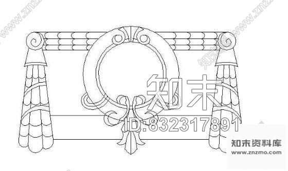 图块/节点欧式雕花图块9施工图下载【ID:832317891】