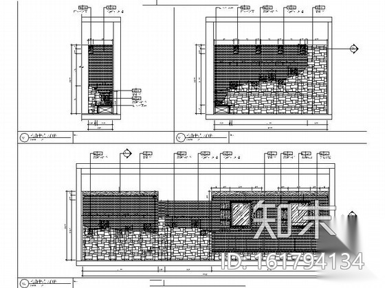 时尚复古现代风格酒吧室内装修施工图（含效果）cad施工图下载【ID:161794134】