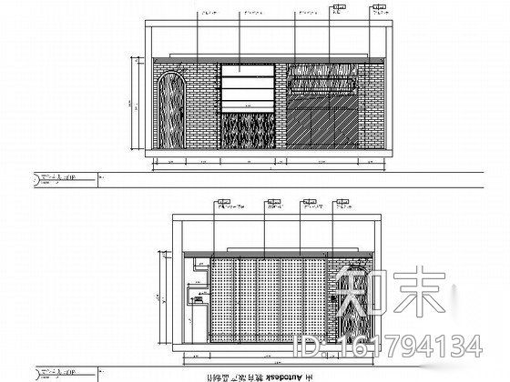 时尚复古现代风格酒吧室内装修施工图（含效果）cad施工图下载【ID:161794134】