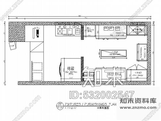 施工图原创简洁时尚主义小型甜品店室内施工图施工图下载【ID:532002547】