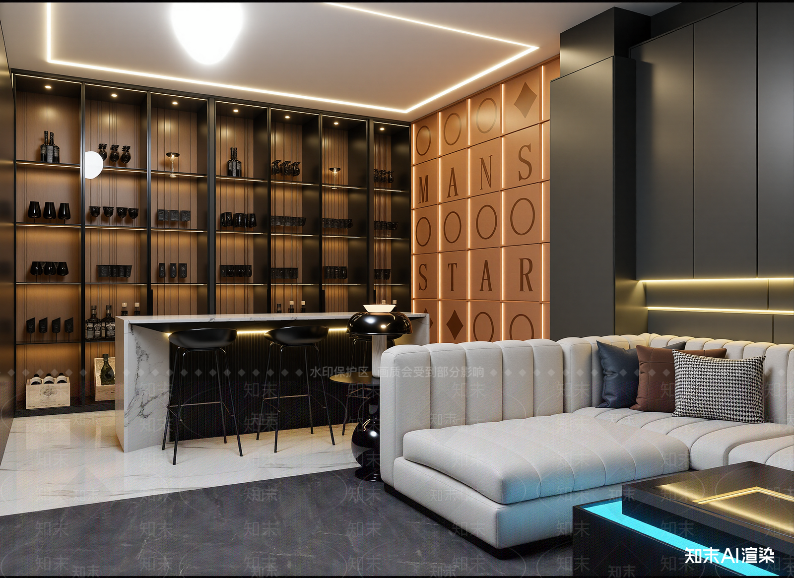 现代酒吧3D模型下载【ID:1214403655】