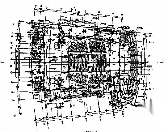 奉贤区教育局奉贤中学工程－报告厅建筑施工图cad施工图下载【ID:168309180】