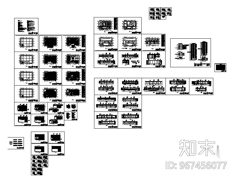 1850㎡某艺术馆办公楼装饰设计施工图cad施工图下载【ID:967456077】