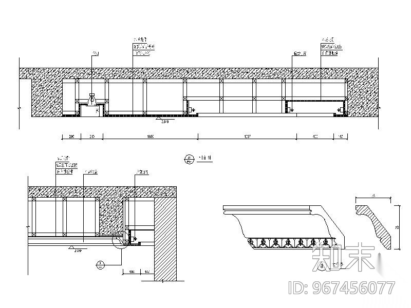 1850㎡某艺术馆办公楼装饰设计施工图cad施工图下载【ID:967456077】