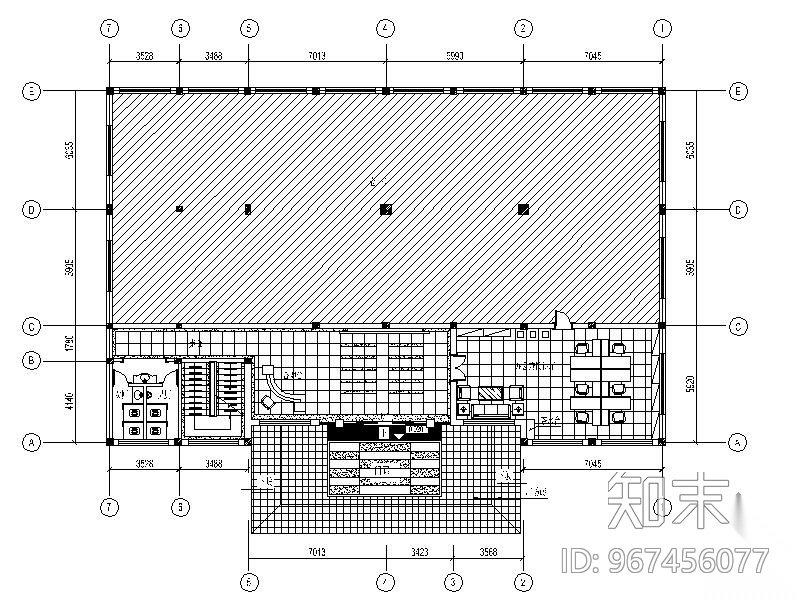 1850㎡某艺术馆办公楼装饰设计施工图cad施工图下载【ID:967456077】