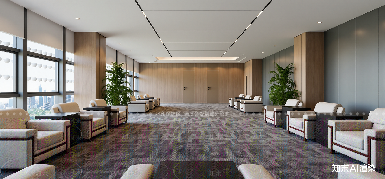 现代酒店大堂SU模型下载【ID:1215925066】