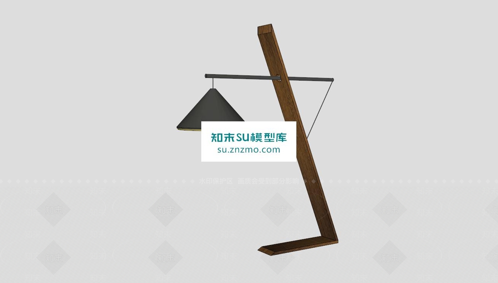 现代落地灯SU模型下载【ID:170605158】
