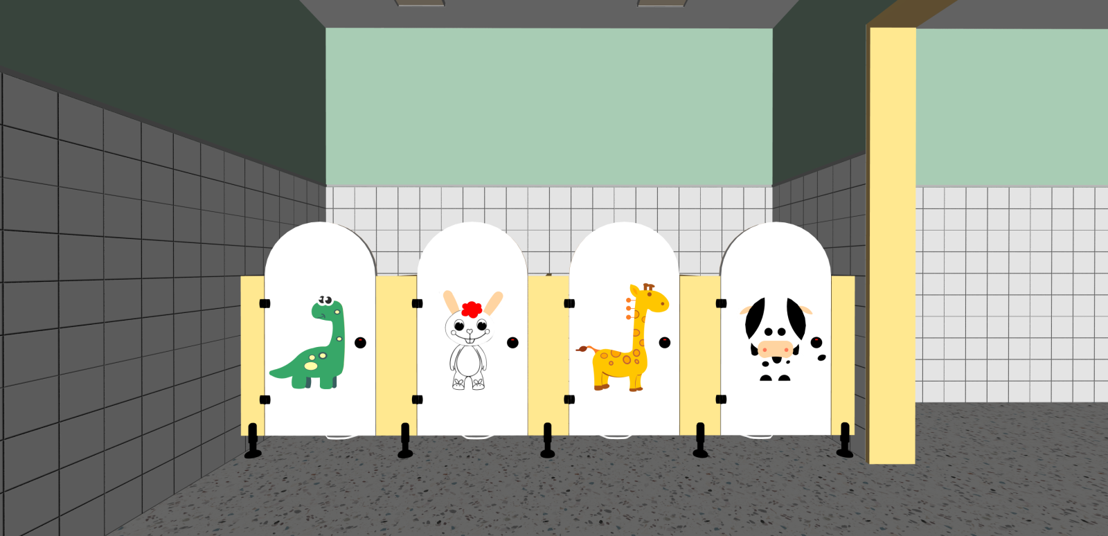现代公共卫生间SU模型下载【ID:1215946907】