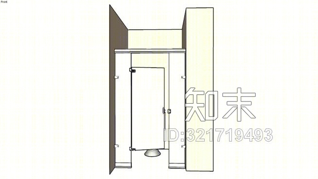 HPL卫生间隔墙SU模型下载【ID:321719493】