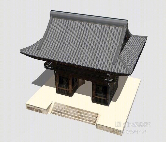 中式牌坊SU模型下载【ID:36561171】