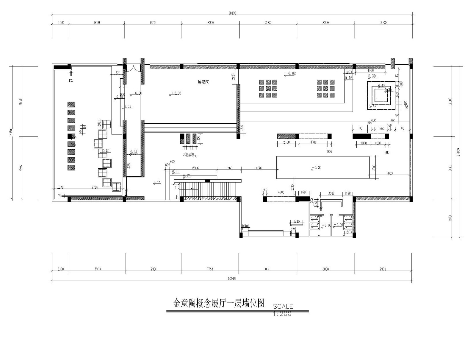 KITO某概念展厅艺术思想馆施工图+建筑外观施工图下载【ID:160406196】