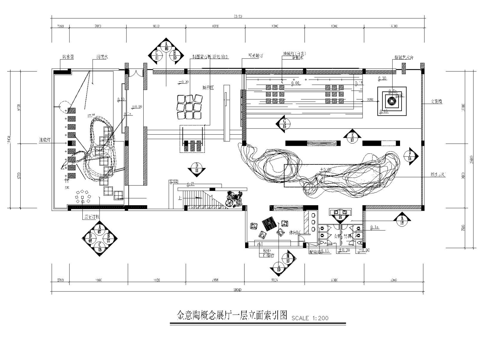 KITO某概念展厅艺术思想馆施工图+建筑外观施工图下载【ID:160406196】