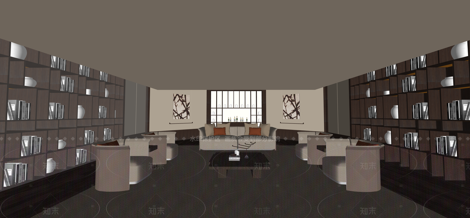 现代酒店大堂SU模型下载【ID:1215925022】