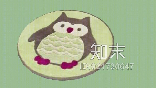 女孩圈地毯SU模型下载【ID:921730647】