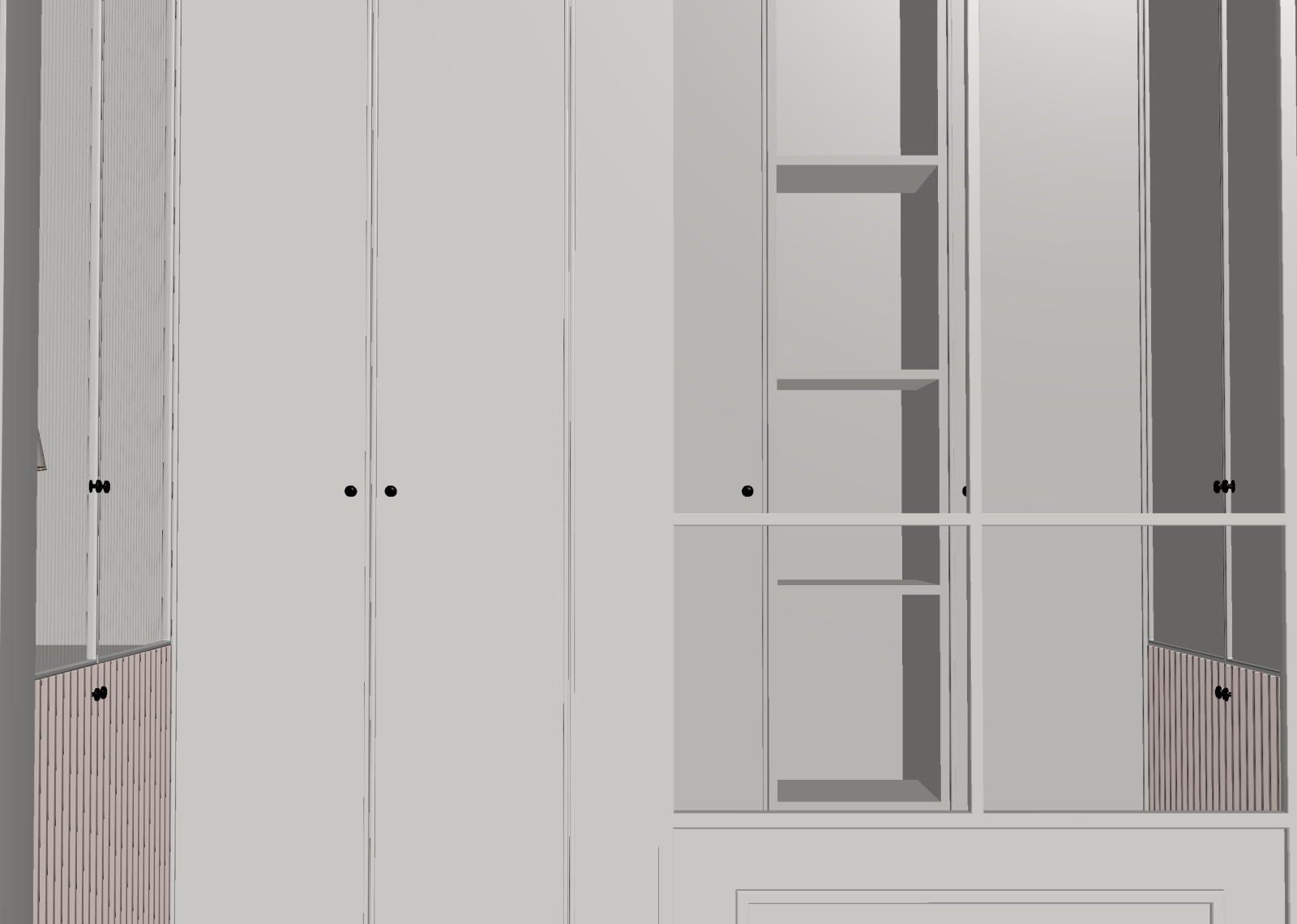 法式书柜3D模型下载【ID:1214817593】