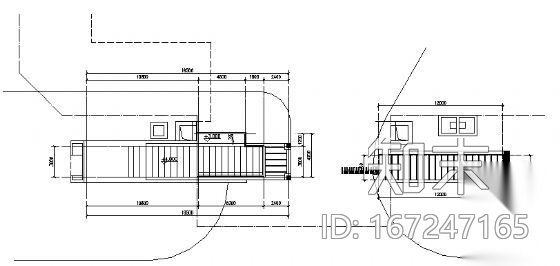 某小区大门建筑方案图cad施工图下载【ID:167247165】