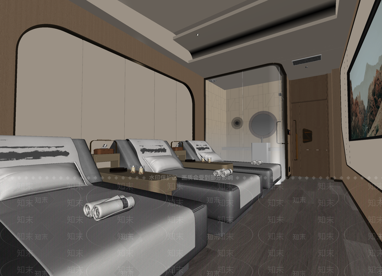 现代酒店客房3D模型下载【ID:1214808207】