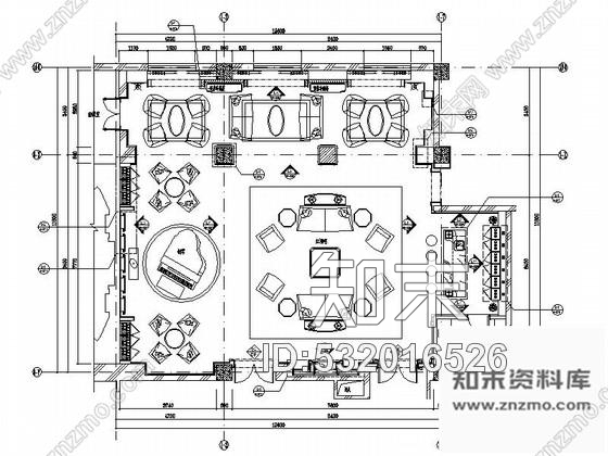 施工图浙江某售楼处红酒吧室内装修施工图施工图下载【ID:532016526】