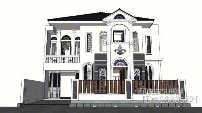 现代热带殖民地住宅SU模型下载【ID:523605021】