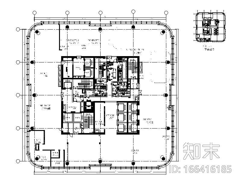 [南宁]豪华精选酒店设计施工图cad施工图下载【ID:166416185】