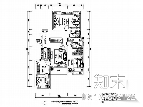 欧式时尚有活力别墅家装施工图cad施工图下载【ID:161802122】