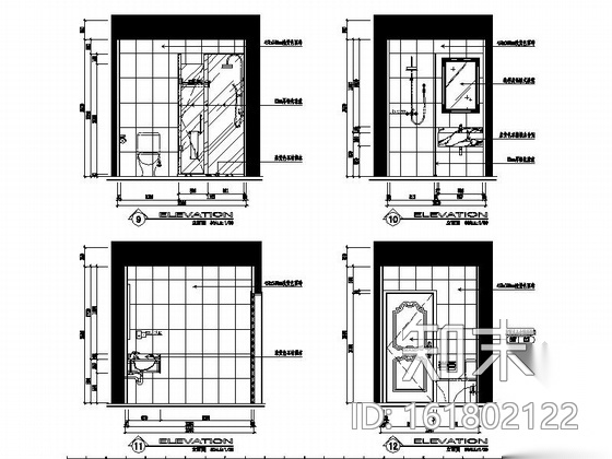 欧式时尚有活力别墅家装施工图cad施工图下载【ID:161802122】