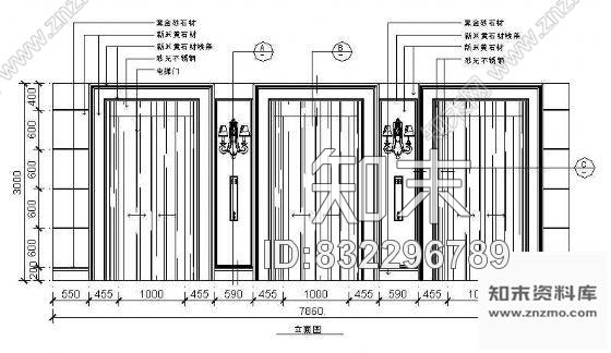 图块/节点电梯间cad施工图下载【ID:832296789】