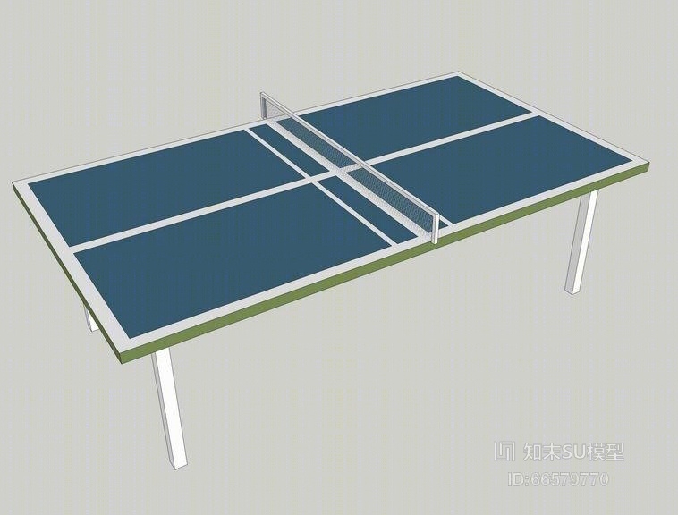 乒乓球桌SU模型下载【ID:66579770】