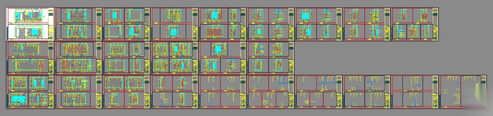 重庆万科悦湾350平复式样板房室内设计CAD施工图+设计方...cad施工图下载【ID:160105148】