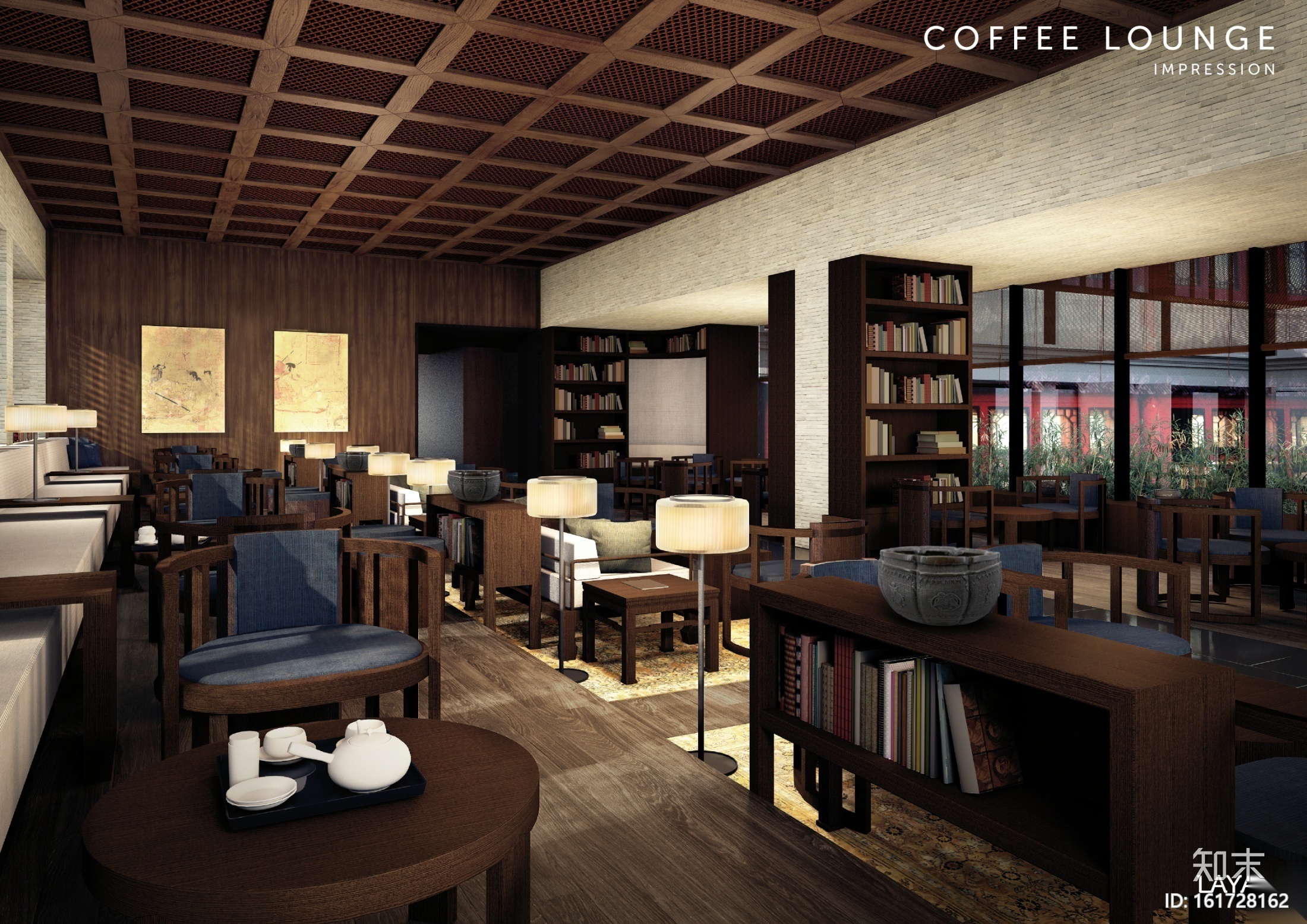 [北京]国子监艺术特色酒店施工图+效果图cad施工图下载【ID:161728162】