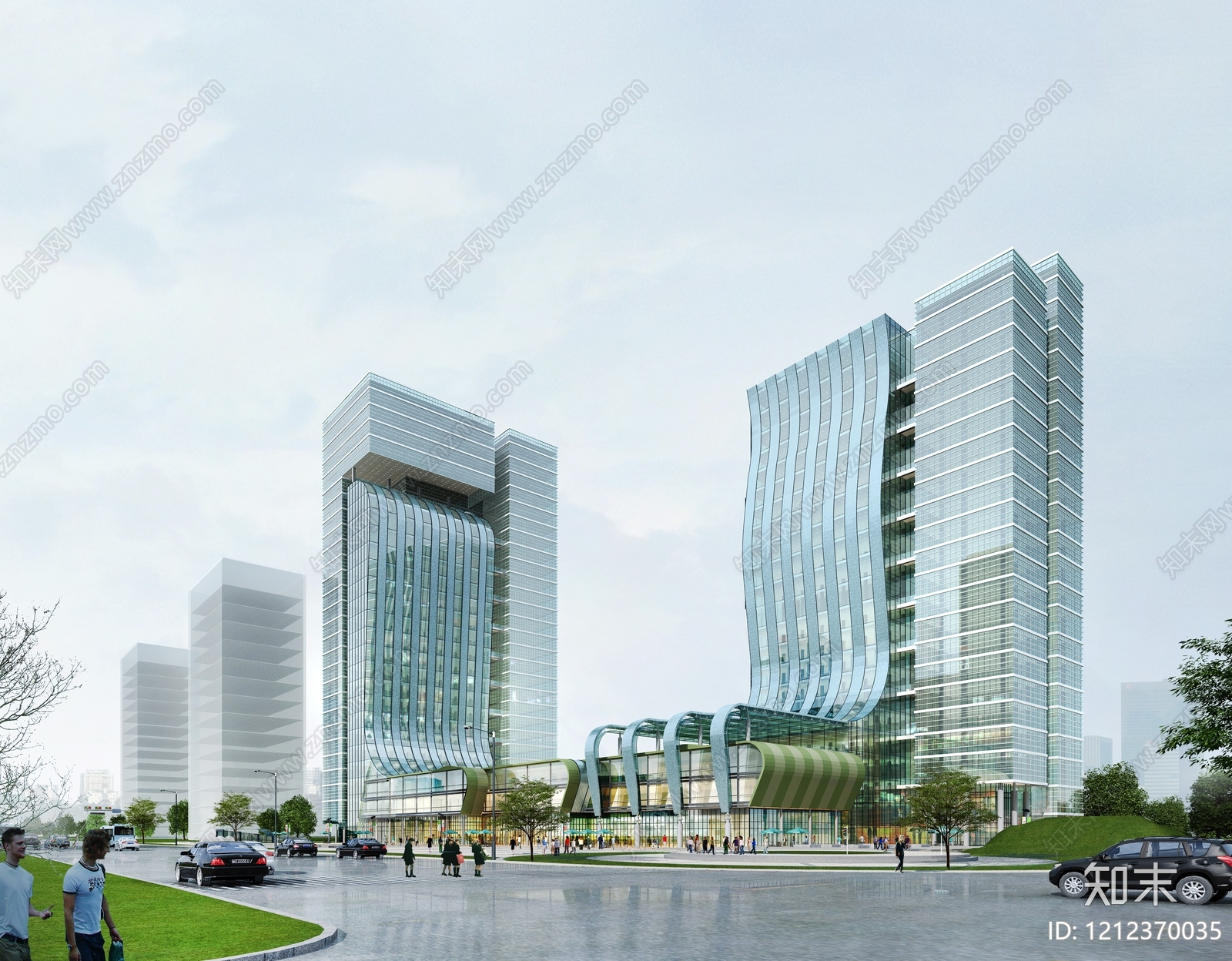 玻璃幕墙贴图下载【ID:1212370035】